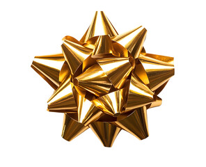 Gold bow gift decoration celebration holiday