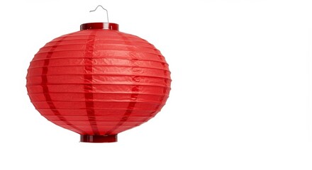 Obraz premium Photo Of Red Paper Lantern Isolated On White Background Decoration