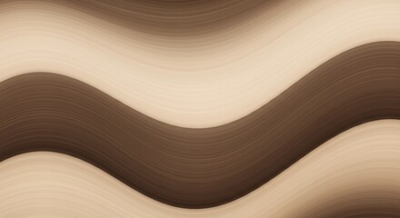 Abstract Wavy Pattern with Beige and Brown Gradient