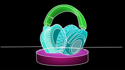 Connected Beats: Headphones Drawn with a Single Stroke