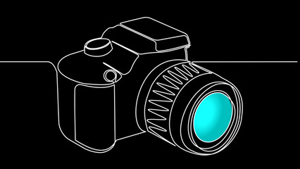 One Line Camera: Capturing Moments in Minimal Vector Art