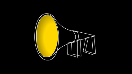 Amplified Lines: Speaker Drawn with a Single Stroke