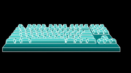 Linear Input: Sleek Vector Art of a Keyboard

