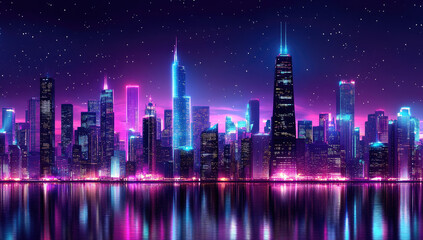 Fototapeta premium Neon Metropolis 2147