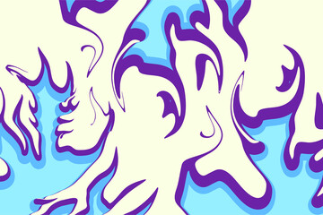 Abstract Flame Background Illustration,Purple and Blue Fire,Vibrant abstract flame background, A bold and artistic abstract flame background 