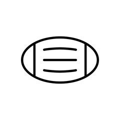 Medical mask icon. Simple outline style. linear sign for mobile concept and web design. Face mask symbol, logo illustration.