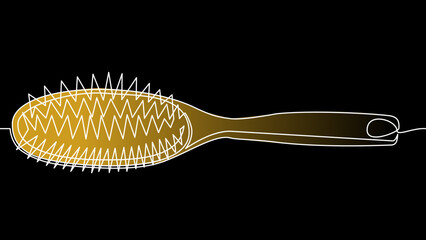 Brushed in Line: Hairbrush Drawn with a Single Stroke
