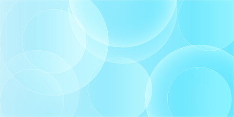 Minimalist banner background, pastel colorful, Light Blue gradations. Circle effect style geometric, abstract background.