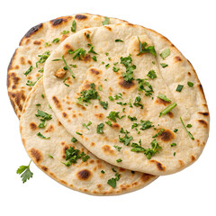 Tasty bolani stacked and displaying fresh herbs emphasizing culinary craftsmanship with a clean backdrop ideal for food enthusiasts and cultural exploration