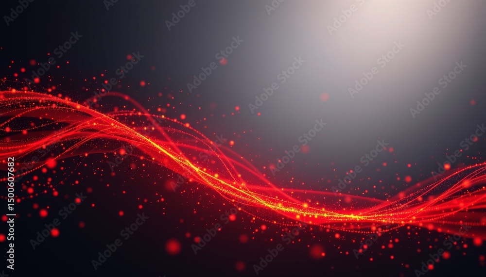 Poster an abstract background with a prominent red streak that resembles a dynamic, flowing pattern or abst