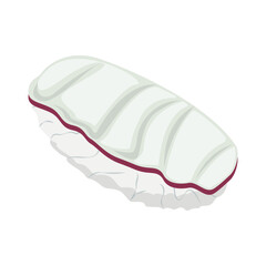 eel sushi isometric illustration