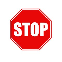 stop sign on white background