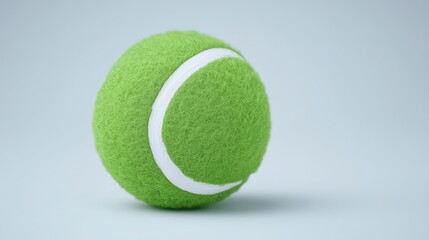 Close up of Green Tennis Ball  Studio Shot  Sports Equipment  High Resolution Image