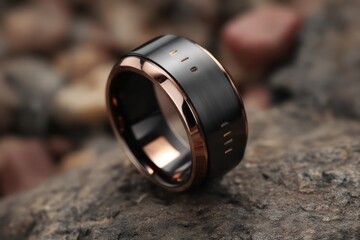 Smart multi-functional ring equipped with health tracking capabilities for daily fitness monitoring.