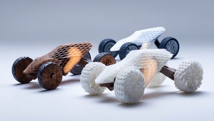 Future vehicles designed with eco-friendly 3D printing technology using sustainable materials.