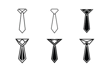 professional attire tie icon clean vector