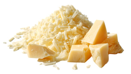 Cheese chunks and shreds food preparation ingredient
