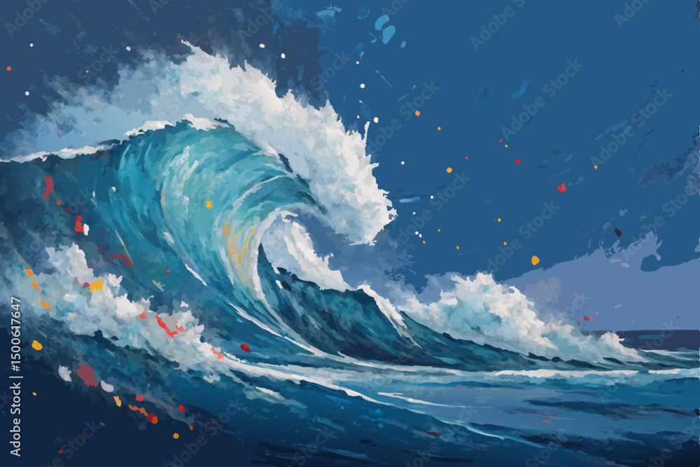 Poster create an abstract expressionist artwork showcasing a dynamic interplay of rough brushstrokes, textu