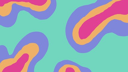 Groovy blob shapes on a teal backdrop. Abstract background for header poster banner backdrop design