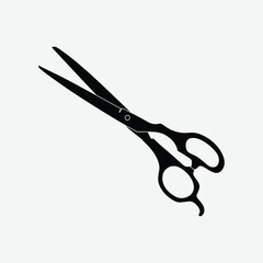 Minimalist Scissors Silhouette Vector Set – Black Clipart on White Background for Graphic Design & Craft Projects