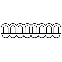 Line Art Illustration of a Pill Container or Tablet Holder