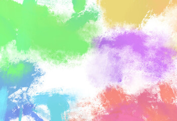Pastel rainbow bursts on blank canvas. Abstract background for header poster banner backdrop design