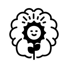 Vector solid black icon for Optimism