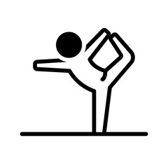 Vector solid black icon for Balanced