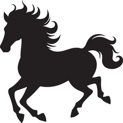 Obraz premium Horse SVG Silhouette Galloping Clipart