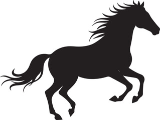 Obraz premium Horse SVG Silhouette Galloping Clipart