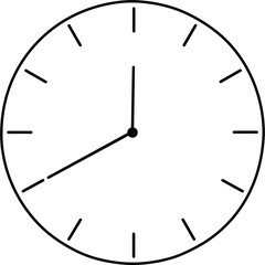 line art clock