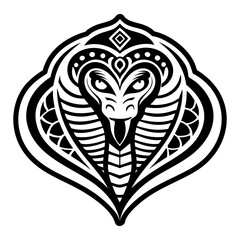 A filled style icon of cobra symbol