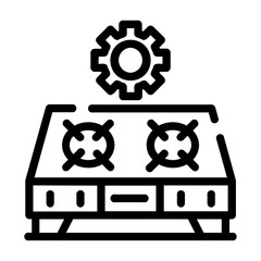 gas stove Line Icon