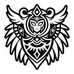 A glyph style icon of ethereal symbol