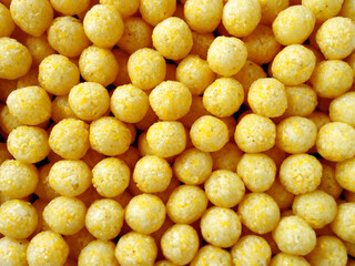 close up corn balls background