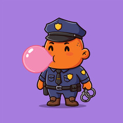 A logo with fingerprint lines forming a police badge shape.