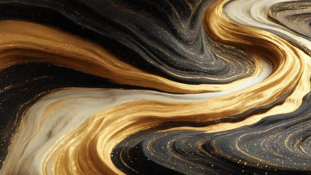 Black and gold interdimensional vortex, luxury sci-fi aesthetic, abstract concept