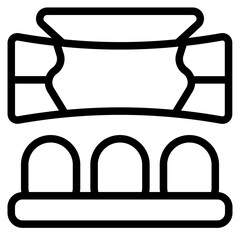 Theater Line Icon