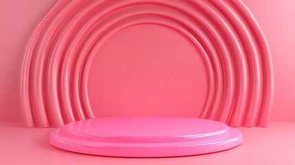 Fototapeta premium Pink podium display