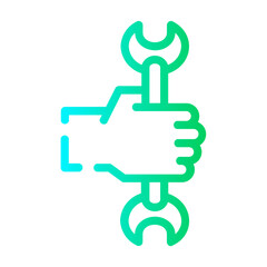 spanner Line Gradient Icon