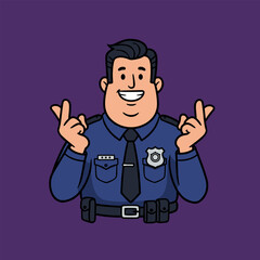 A logo showing a police officer saluting inside a badge.
