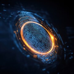 Biometric fingerprint technology used to control access and improve digital security systems.