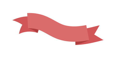 Elegant Red Ribbon Banner Perfect for Design Projects, Presentations, and More