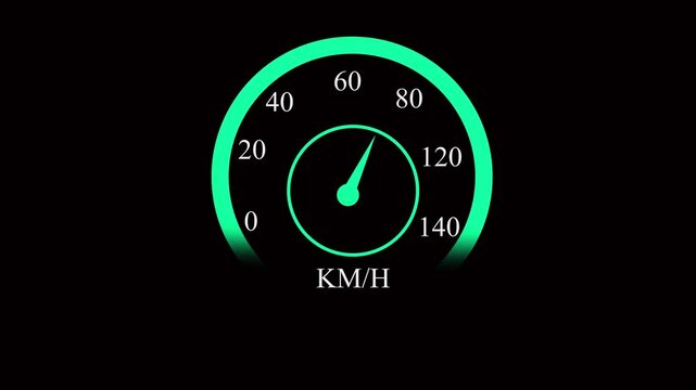 Speedometer icon, high performance racing increase and decrease animation. car dashboard concept.