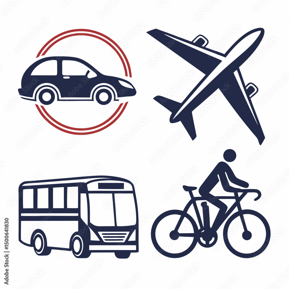 Poster design a bold, vector illustration of a transportation icon, emphasizing strong strokes and clean li