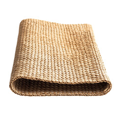 Contemporary Eco Straw Mat Featuring a Sleek Natural Design Isolated on Transparent Background