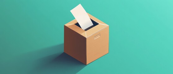 Obraz premium Ballot box representing democratic voting process.