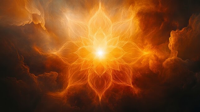 Radiating floral fractal