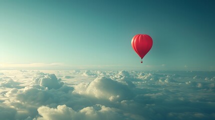 Fototapeta premium Weather Balloon Rising: A weather balloon ascending high into the atmosphere, collecting data. 