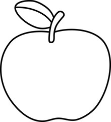 Apple Outline Coloring